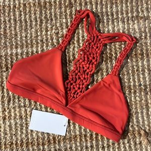 MIKOH Nusa Dua Woven Detail Top in Lehua NWT